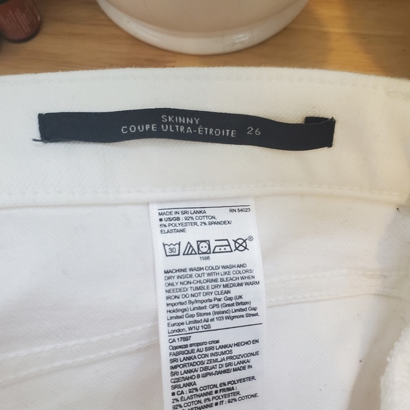 NWT Banana Republic Stay White Denim Mid Rise Skinny Jeans - Picture 9 of 9